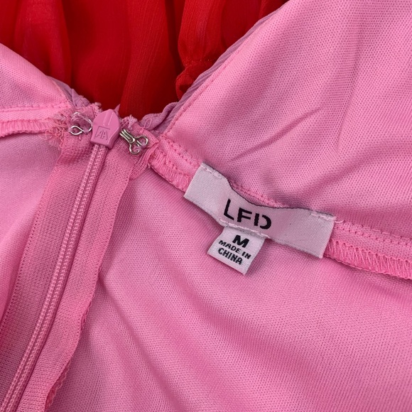 NWOT | LFD Tiered Rainbow Mini Sundress | summer party dress - Picture 3 of 9